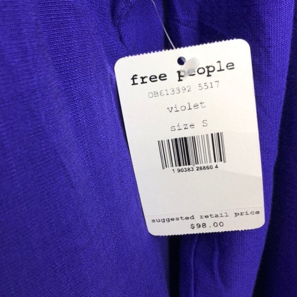 Free People Violet Cold Shoulder Long Sleeve Tunic - Picture 4 of 9